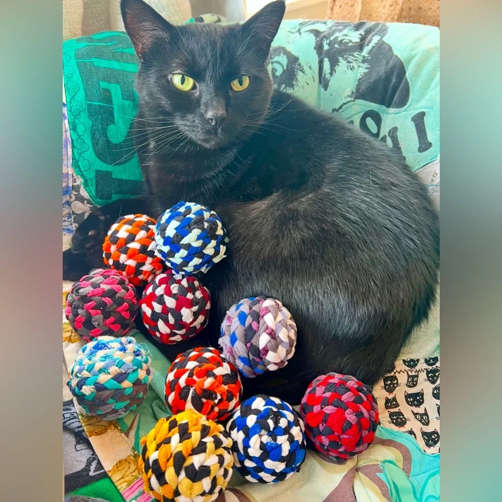 Colorful Cat Toy - Braided Ball